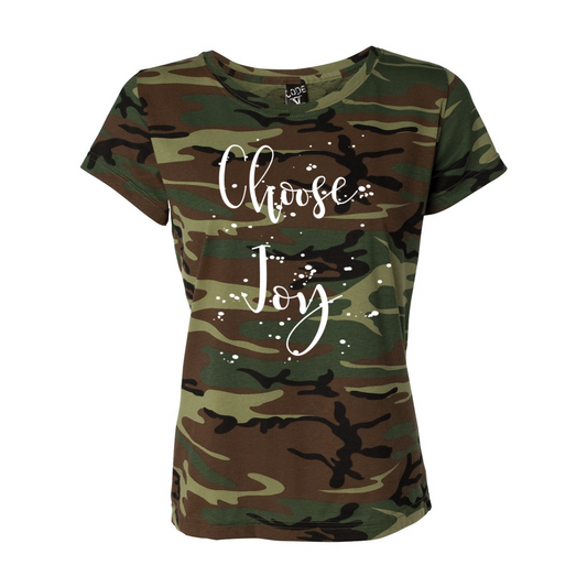 Women's Camo Tee Choose Joy