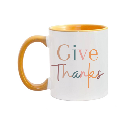 "Give Thanks" 1 Thessalonians 5:18 11oz Mug