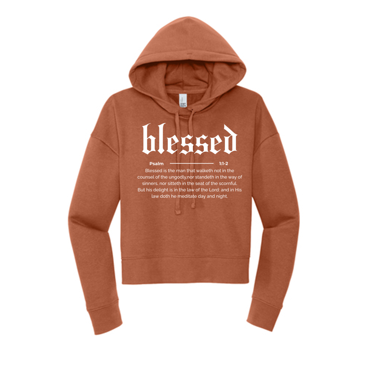 Blessed Cropped Fleece Hoodie