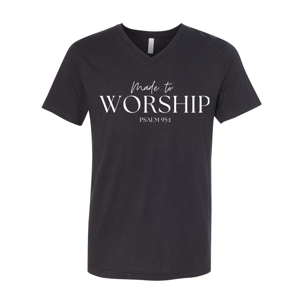 Made To Worship Tri-blend Unisex V-Neck T-shirt