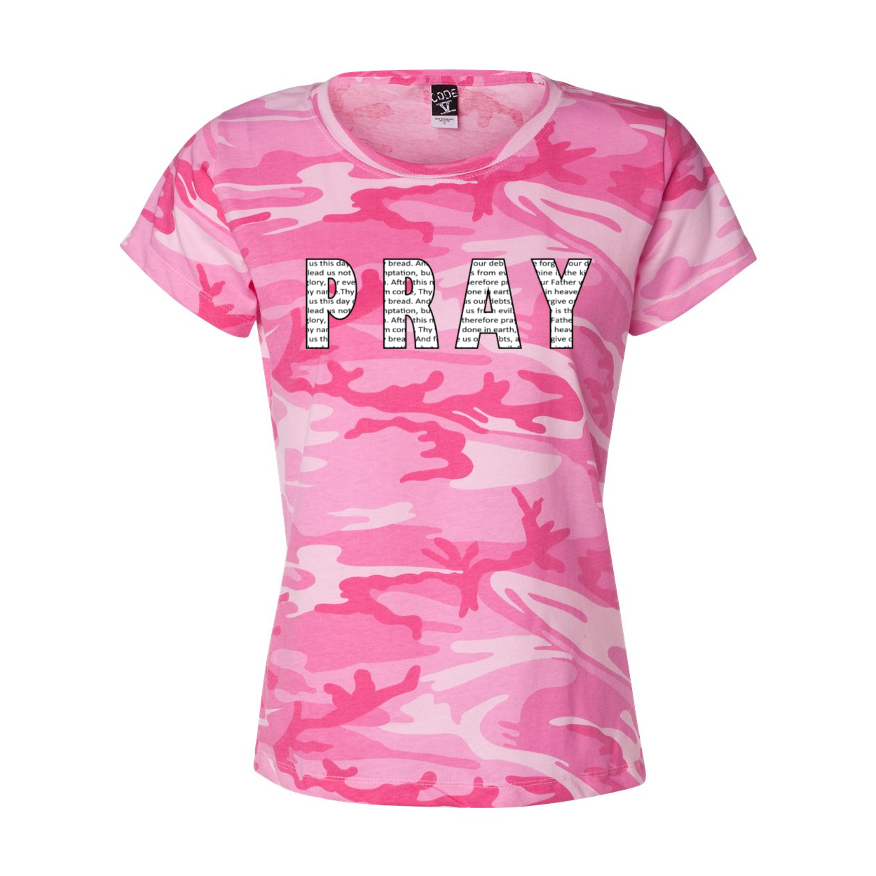 "Pray" Women's Camo Tee